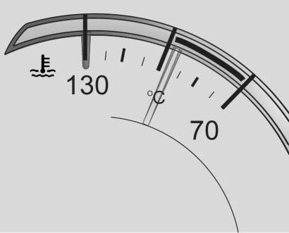 INSTRUMENT OCH REGLAGE 123 Temperaturmätare för motorkylvätska Voltmätare (Vanlig instrumentsats) Standardtema på basnivå Ny versions konfiguration Balanced Denna mätare visar temperaturen i bilens