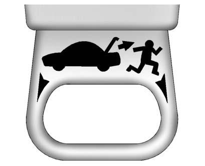 Gå bort från bakluckan innan den börjar röra sig. Genomgång baksäte Använd luckan i baksätet när du transporterar långa föremål. Se Genomgångslucka baksäte 0 67.