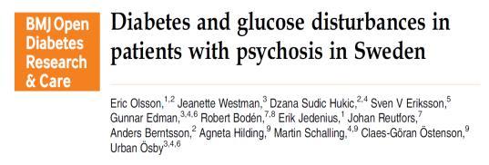 diabetes, metabolic syndrome and metabolic abnormalities in schizophrenia