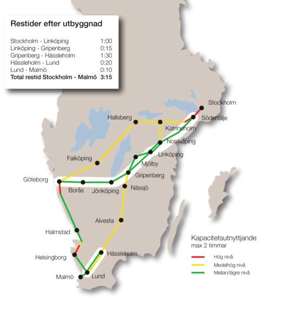 Resterande delar ingår ej i förslaget till plan 2014-2025.