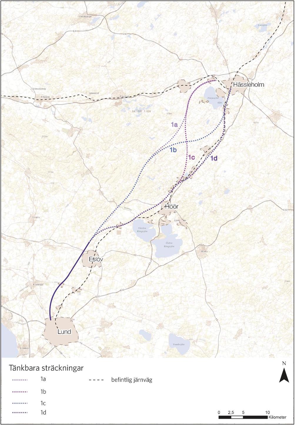 Stegvis utbyggnad av Södra stambanan Höghastighetsbana delen Lund - Hässleholm