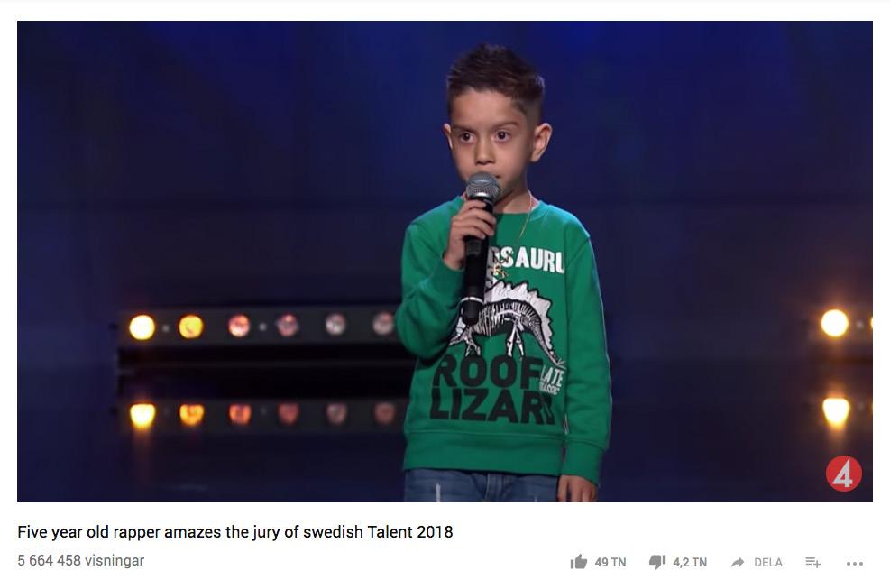 344 024 Five year old rapper amazes the jury of