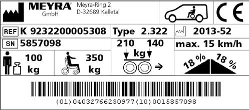 Förskrivarinformation Identifiering Optimus2 är märkt på två ställen, dels sitter en etikett på ovansidan av den svarta kåpan i fram, det sitter även en etikett bak på rörramen.