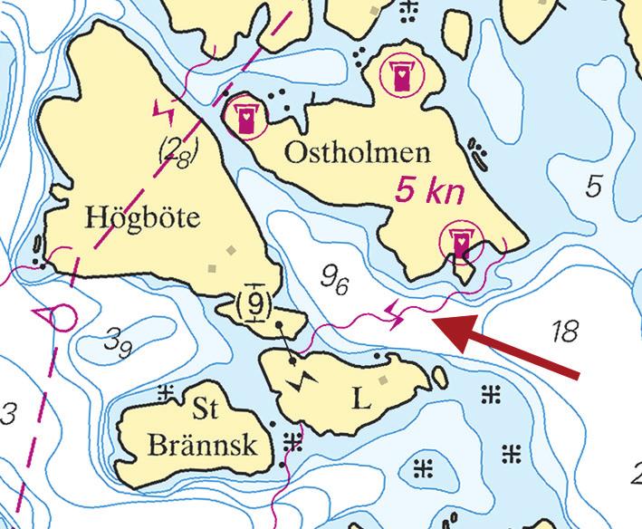 6 * 8352 Sjökort/Chart: 6143, 615 Sverige. Norra Östersjön. Stockholms skärgård. S om Möja. Lilla Brännskäret - Ostholmen. Sjökabel för el.