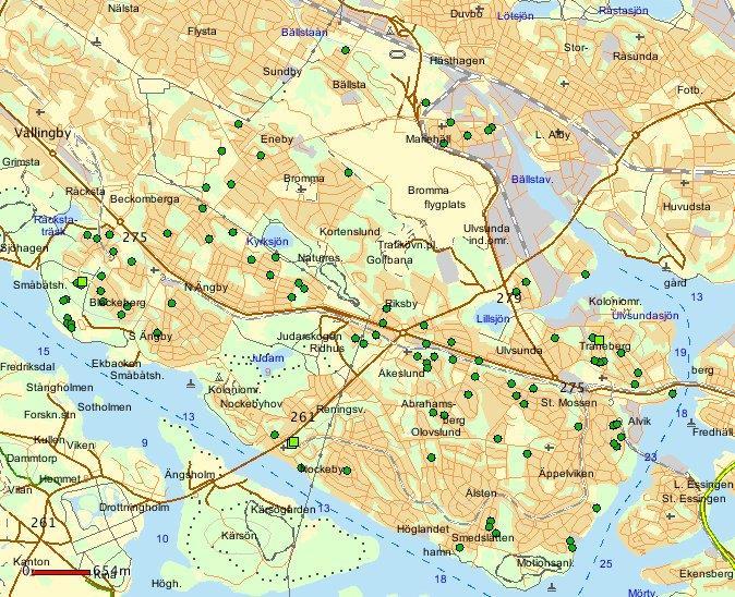 Kartan visar inbrott samt försök i villa/radhus och lägenhet under januari- mars