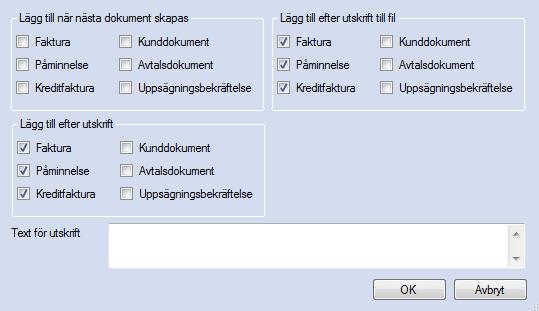 EconExact Manual - Kundmall visas också när en kundgrupp markeras under Kund -fliken och när en kundgrupp markeras i fönstret för att lägga till och ta bort kundgrupper för kunder.