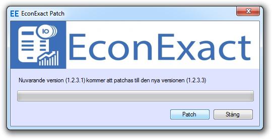 upp installationsfilerna. Patchen (uppdateringen) som uppdaterar programmet startas därefter automatiskt.