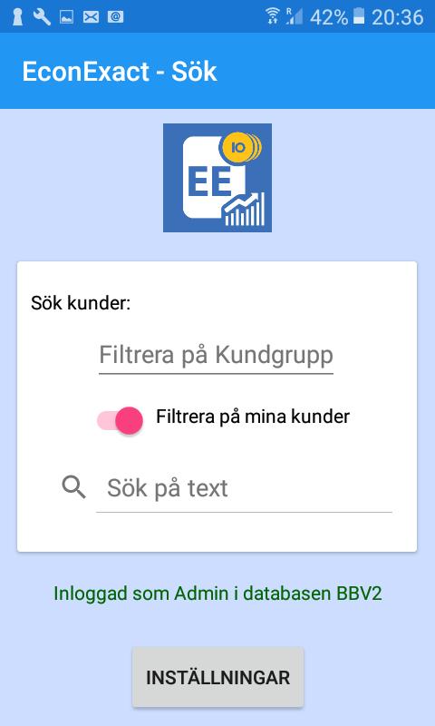 EconExact Manual - Mobil-appen Om webbservicen är åtkommligt från del lokala nätverket men inte utanför nätverket kan detta bero på att nätverkets router inte är korrekt inställd för att vidarekoppla