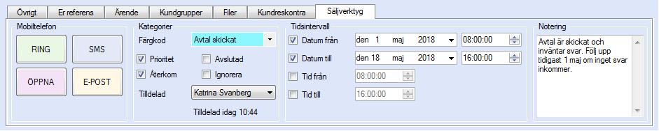 EconExact Manual - Säljverktyg via exempelvis telefon eller brevutskick. För enkelhetens skull kallar vi dessa för "kunder" nedanför, oavsett syfte.