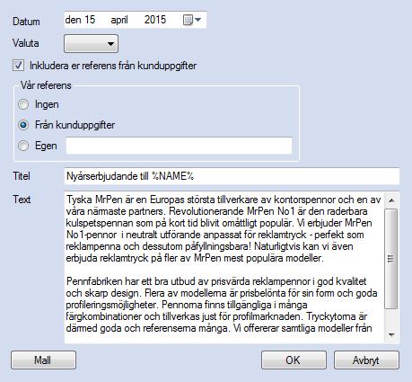 EconExact Manual - Dokument Figur 78. Dokument kan läggas till flera kunder samtidigt Datum och valuta beskrivs i kapitlet ovan.