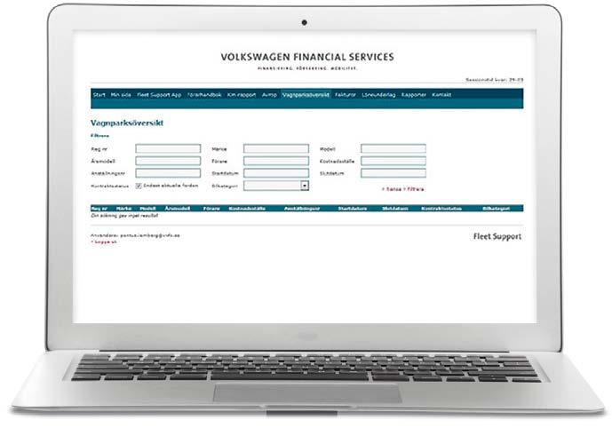 Fleet Support Företag Fleet Support ger er lika bra kontroll över bilkostnaderna som personalkostnaderna. En enkel hantering, finansiering och admini stration för företag med fler än tio bilar.