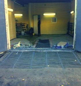 2. Skydd mot kondensbildning på golv 2.1 Systembeskrivning Kylhus drabbas av ytterligare ett problem med golven i närheten av dörrar och dörröppningar nämligen halka.