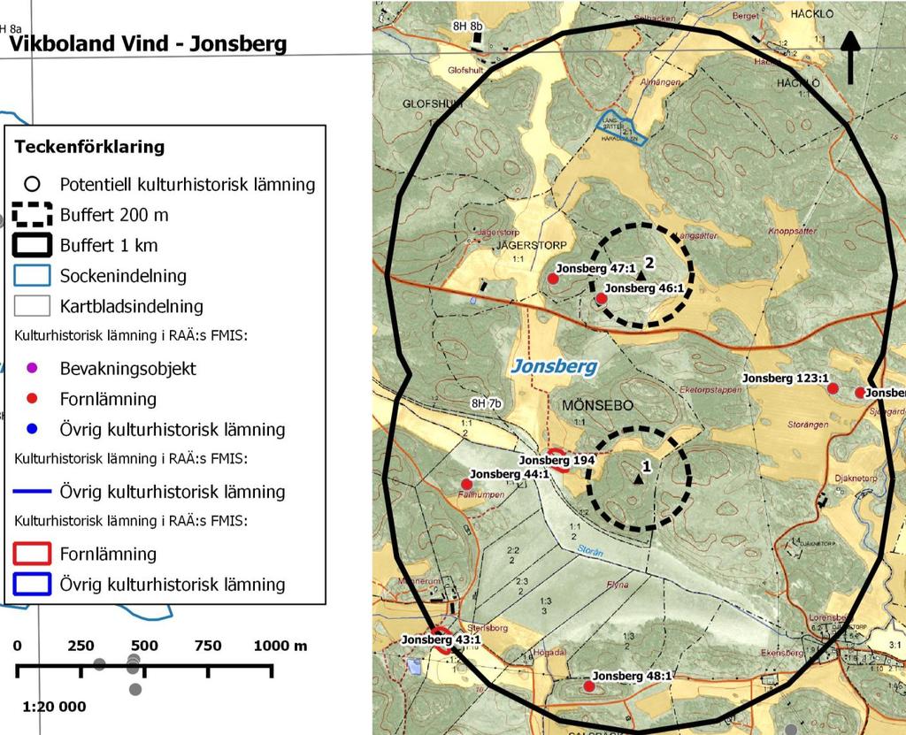 Figur 8. Vikboland Vind, delområdet Jonsberg.
