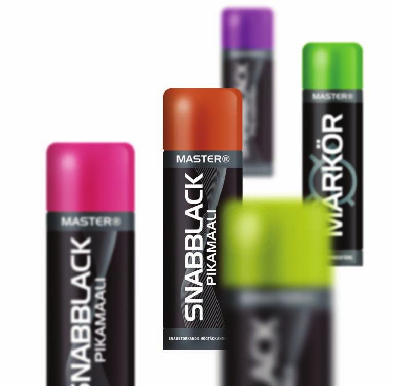 FÄRG & LACK Spray Master har ett stort utbud av färgoch lacksprayer.