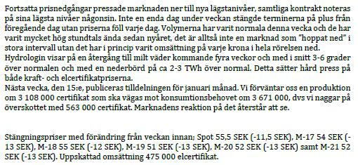 11,4% 3,8 231 6,1% 9,4% 3,3 232 233 4,5% 2,8% 7,6% 5,2% 3,1 2,4 234 235 1,2%,8% 2,8% 1,3% 1,6,5 Källa: SKM, Energiföretagen Riktvärde för konsumentpris: certifikatpris
