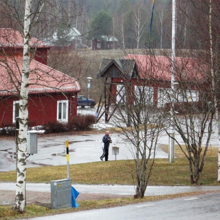 Då kom Jarmo ut med sitt spö.