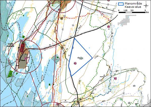 9 (17) fågelvatten och punktbetecknat som en vårdbiotop (grön punkt). Pjelax by har i landskapsplanen betecknats med beteckningen at.