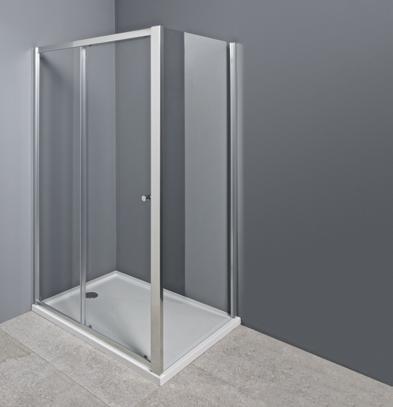 SPRCHOVÉ KÚTY BANKONFORT EVO PREVEDENIE SKLO značkový výrobca Hüppe väčšia robustnosť sprchovacích kútov všetky posuvné dvere sú obstarané guličkovými pojazdmi, ktoré sú jednoducho zaháknuteľné pre