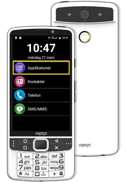 Smartphone SmartVision 2 - Vår alternativa smartphone till andra fabrikat på marknaden - Tre sätt att mata in information, pekskärm, knappar eller diktering. - Alla funktioner har röststöd.