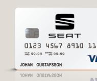 SEAT-kortet VISA. PRIVAT SEAT-kortet Visa är speciellt framtaget för dig och din SEAT. Du får unika fördelar som gör ditt bilägande enkelt, tryggt och mer förmånligt. Nyhet: poäng på allt.