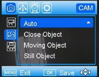 5 Avancerade funktioner CAM meny: Inställningsmenyn och standardinställningar Bild 1 Bild 2 5.1 Tryck på MENU knappen, då kommer du att se det som visas på bild.