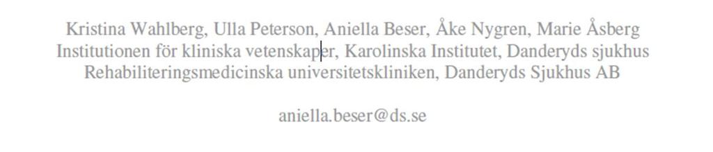 KEDS Karolinska Exhaustion Disorder Scale 9 Avsikten med detta formulär är att ge en bild av ditt nuvarande tillstånd. Vi vill alltså att du försöker gradera hur du mått de senaste två veckorna.