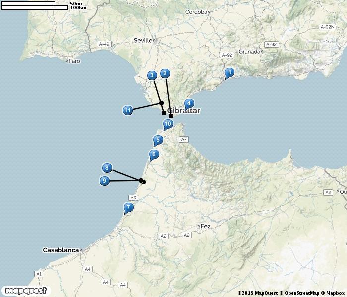 Resan i korthet Dag Orter/resplan 1 Resan startar på Malagas internationella flygplats. Parque del Guadalhorce och transport till Tarifa. Natt Tarifa. 2 Los Lances Beach, La Janda och eremitibisar.