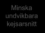 Minska undvikbara kejsarsnitt Dessa mål skall eftersträvas med minsta