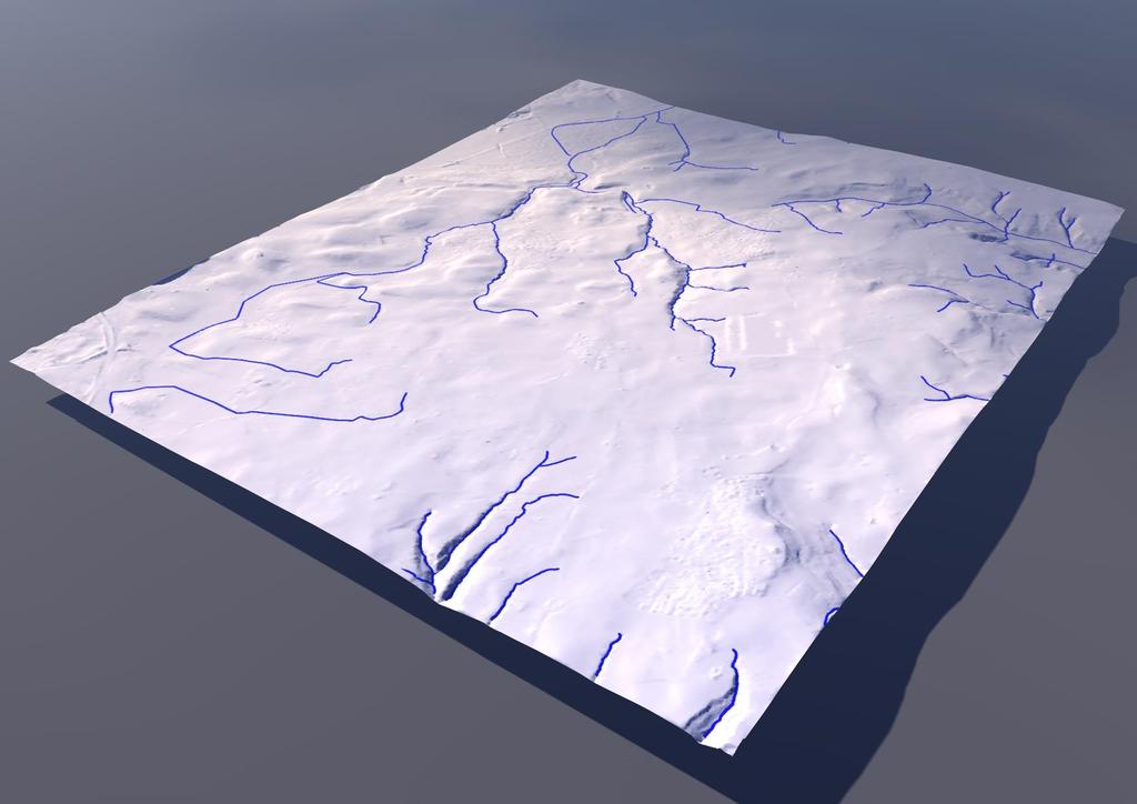 MNT Rivière s Textur Routes Forêts Bâti Bâti 3D Arbres e Mixte