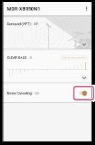 Ställa in brusreduceringsfunktionen Om du använder brusreduceringsfunktionen kan du lyssna på musik utan att störas av