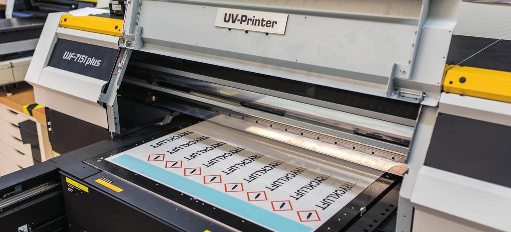 SKYLTAR & DEKALER Nordisk Rörmärkning har som ett av de första företagen i Europa investerat i två nya UV-printers för skylt- och dekalproduktion.