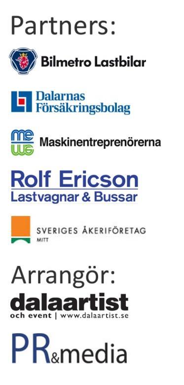 Tunga partners Mässan samarbetar som tidigare år med Bilmetro Lastbilar, Dalarnas Försäkringsbolag, Rolf Eriksson Lastvagnar & Bussar samt Åkeriföreningen Mittåkar n.