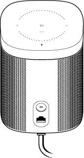 Sonos One I Sonos One finns Amazon Alexa inbyggt så du kan använda rösten för att starta och styra musiken på Sonos.