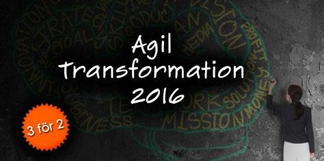 Ny halvdagskonferens! Agil Transformation 2016, 15 november Att tänka agilt är inte bara viktigt, utan det är nödvändigt.