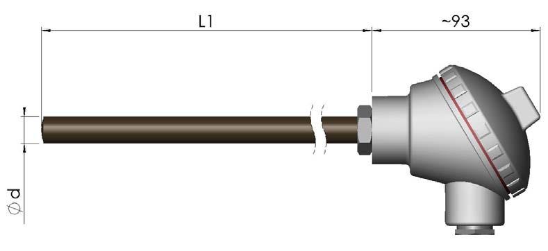 FRIA LEDARE Mätinsatsen försedd med extra långa trådar så att transmitter eller plint enkelt kan monteras i efterhand. 2. TRANSMITTER Monterad transmitter måste beställas och specificeras separat.