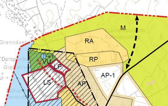 1-14 Bild 11. Utdrag ur Ytter- och Övermalax delgeneralplan 2030. 3.2.1.4 Detaljplan Den ursprungliga detaljplanen för området godkändes 13.