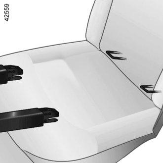 BARNSÄKERHET: Val av barnstolsfäste (2/2) 1 2 4 De två öglorna 1 sitter mellan ryggstödet och sittdynan