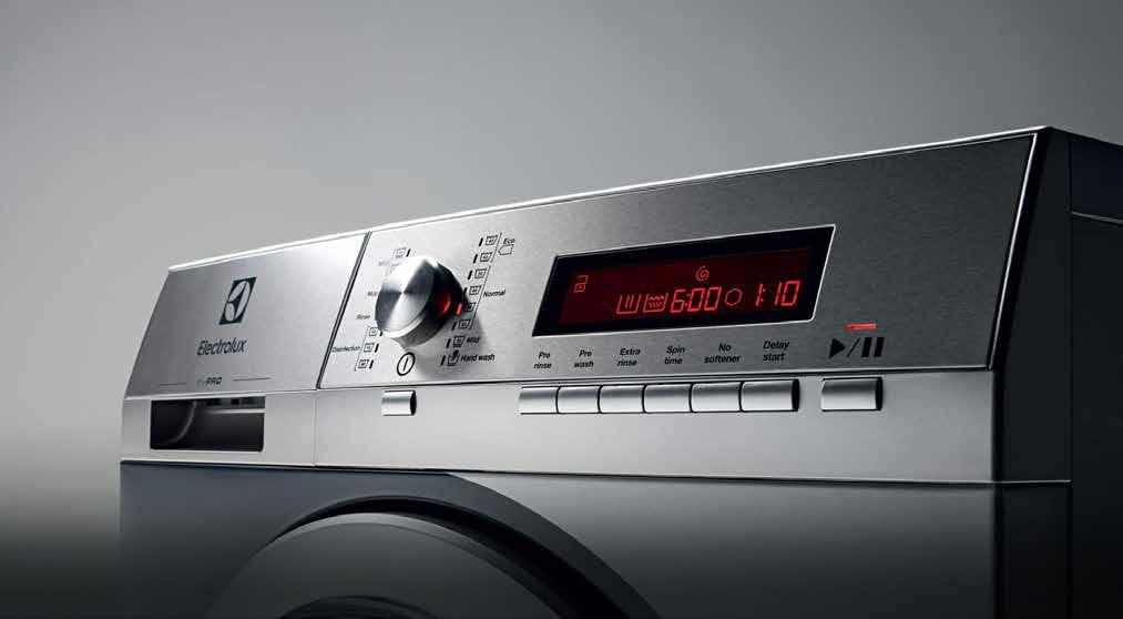 Electrolux-aktien och riskhantering 65 Mer om riskhantering Electrolux mypro, en professionell tvättmaskin för småföretag.