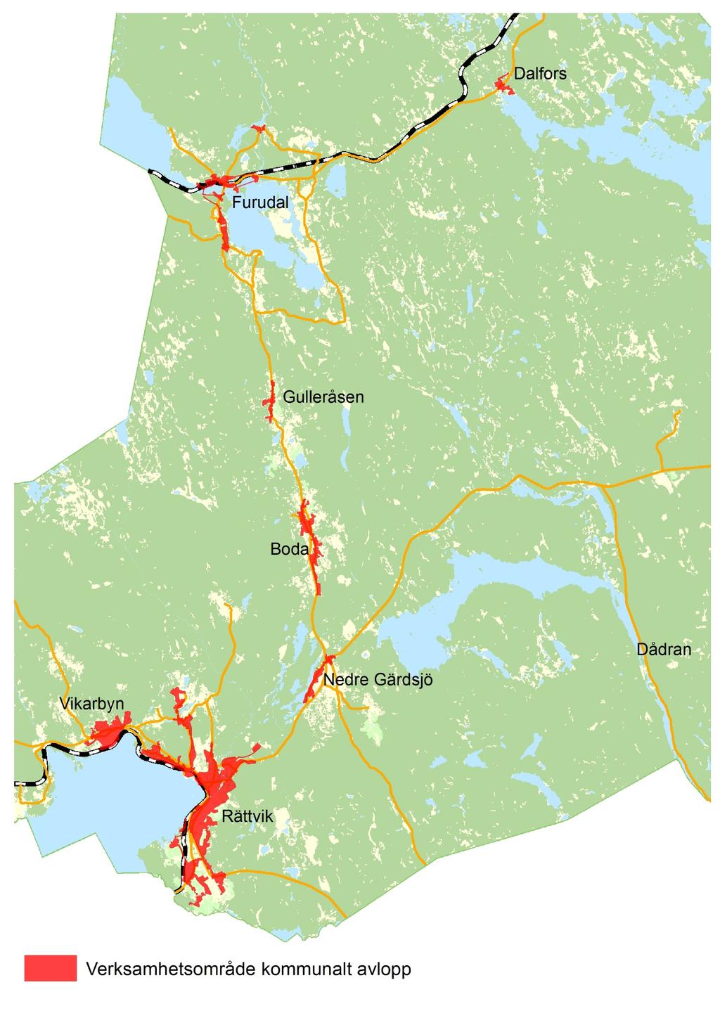 5.1.2 Avloppsförsörjning Kommunala verksamhetsområden