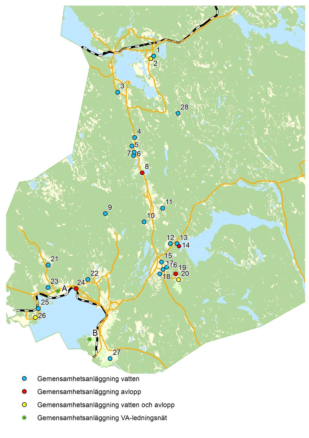 Nedan finns gemensamhetsanläggningar i Rättviks kommun placerade geografiskt.