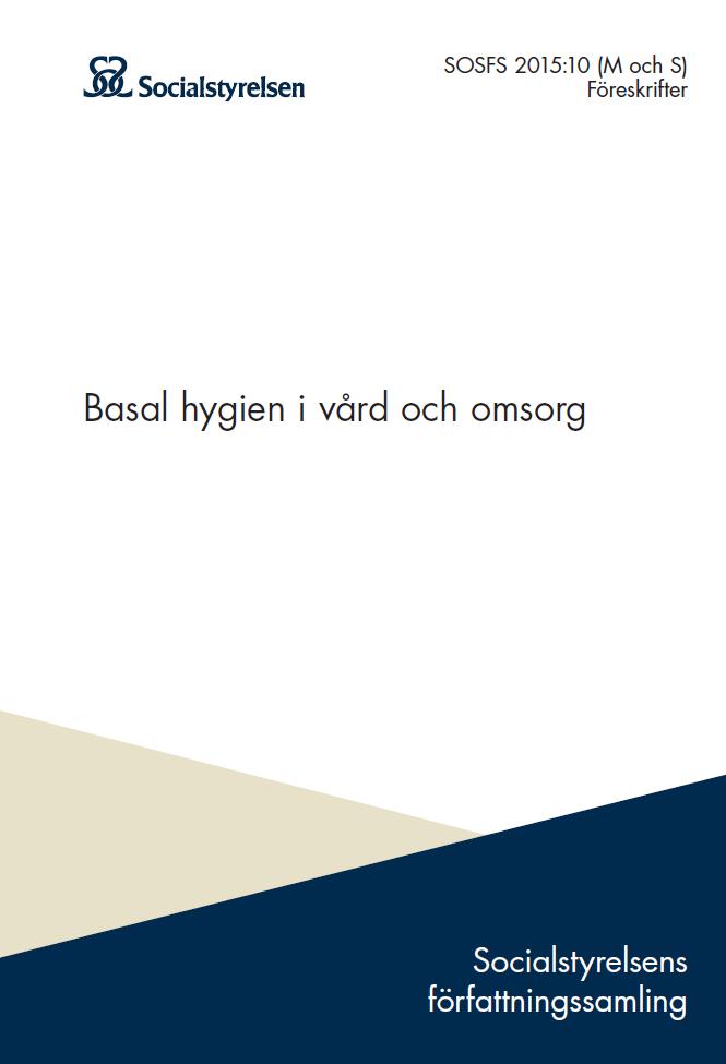 Handhygien Händerna ska desinfekteras med ett alkoholbaserat handdesinfektionsmedel, eller något annat medel med motsvarande effekt före och efter varje direktkontakt med en patient samt före och