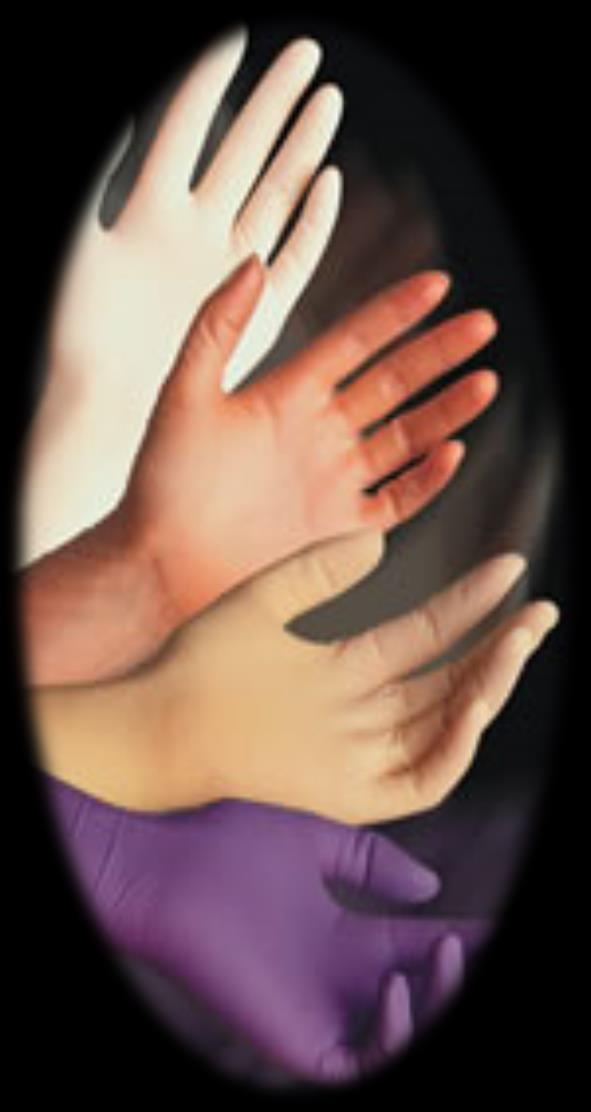 Använd handskar Vid kontakt med blod/saliv Vid egen färsk hudskada Handskar ersätter inte