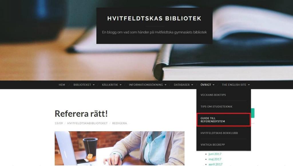 Att hitta referensguider En referensguide är en samling regler som bestämmer hur referenser och citat ska skrivas. Det finns guider för alla olika referenssystem.
