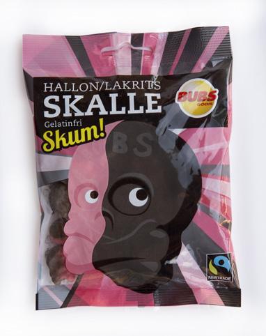 BUBS SKALLE PÅ S A R / B AG S Skallepåsar med gelé eller skum. Bags with jelly or foam skulls.