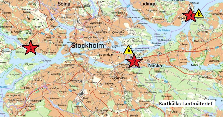 3.1 Provtagningarna 3.1.1. Avloppsreningsverken De tre största avloppsreningsverken är Henriksdal, Bromma och Käppala (Figur 1).