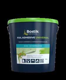 FOIL ADHESIVE UNIVERSAL FOLIELIM 2-KOMPONENTS Foil Adhesive Universal är ett 2-komp. monteringslim som ingår i Bostik Folie Tätskiktssystem.