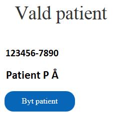 Välj patient 4.1.1. Med personbeteckning Recept skrivs alltid med personbeteckning, om patienten har en finsk personbeteckning.