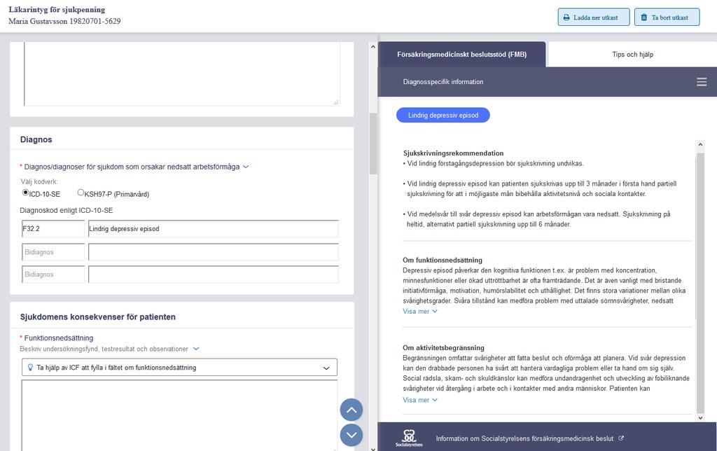 Under 2018 ska projektet fortsätta diskussioner med Socialstyrelsen om hur de reviderade övergripande principerna ska hanteras i Webcert.