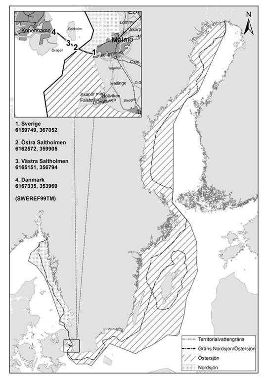 1 Tillämpningsområde De svenska förvaltningsområdena Nordsjön och Östersjön