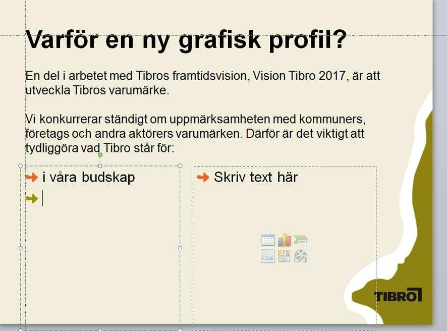 Sida 4 (11) 4. Skapa punktlistor. En powerpointpresentation bör innehålla så lite text som möjligt.